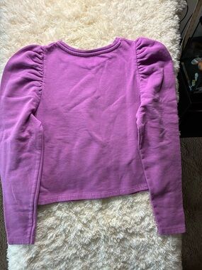 Zara Purple Puff-Sleeve Long Sleeve Top